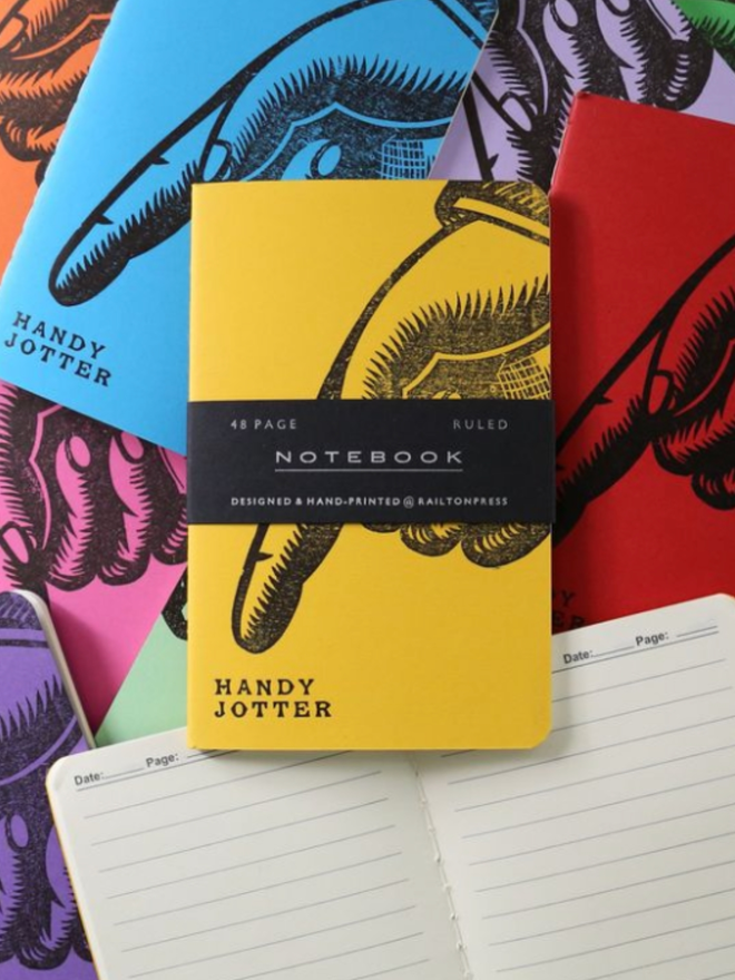 Handy Jotter. A notebook in yellow