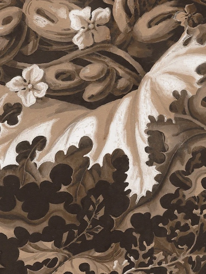 Labyrinth In Oak Wallpaper