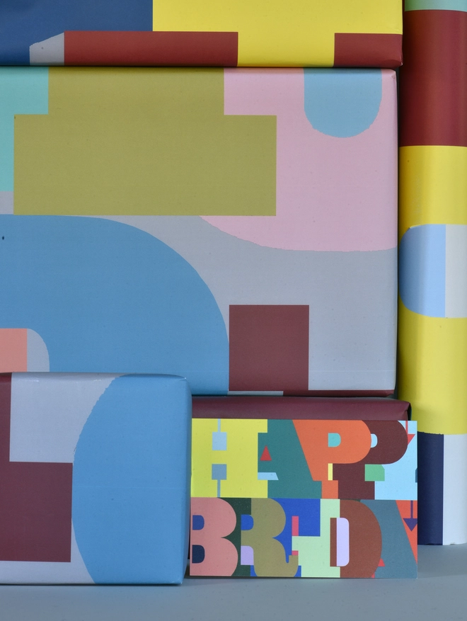 Happy birthday card + wrap