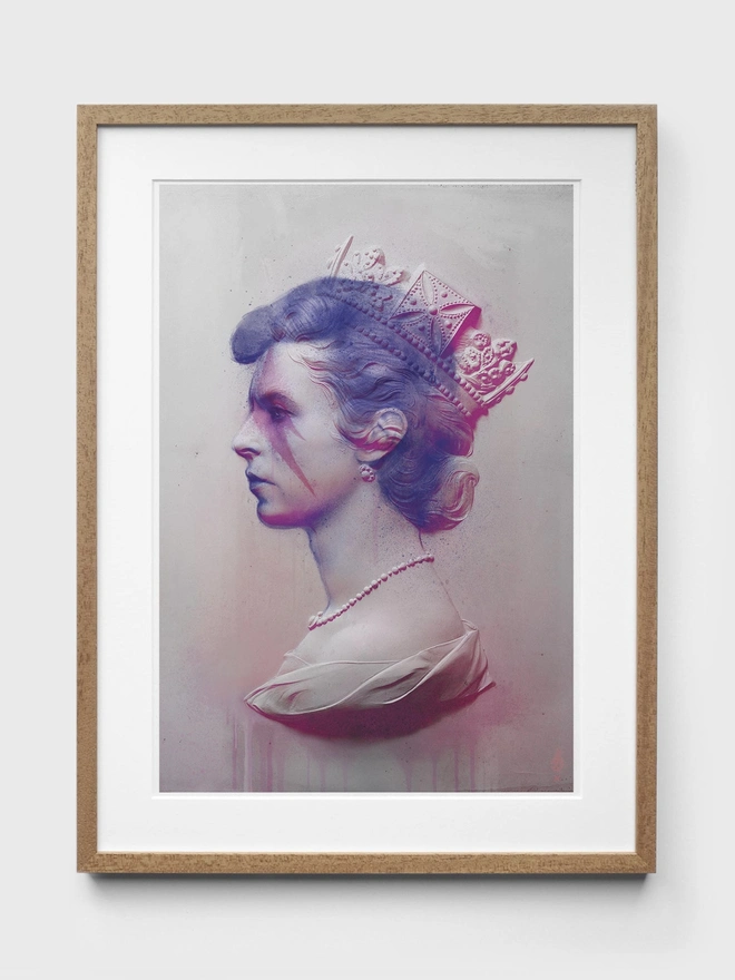 David Bowie Pink - Natural Frame
