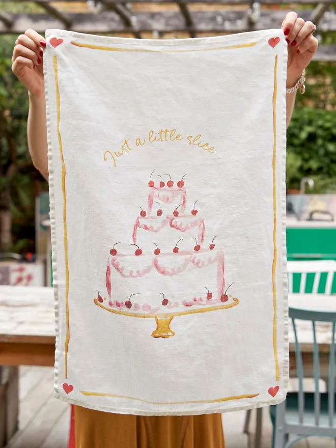 Just a little slice tea towel