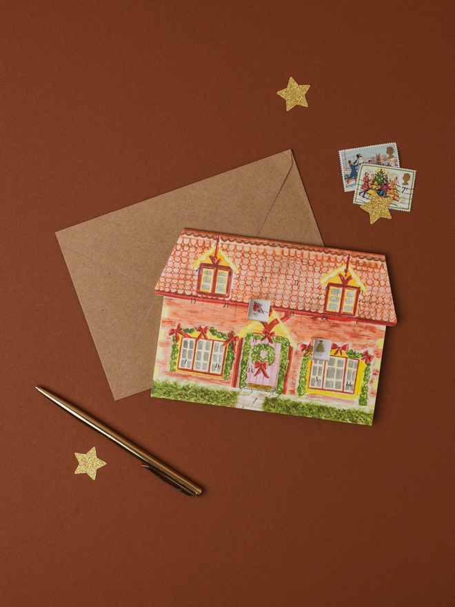 mini advent calendar creative christmas card