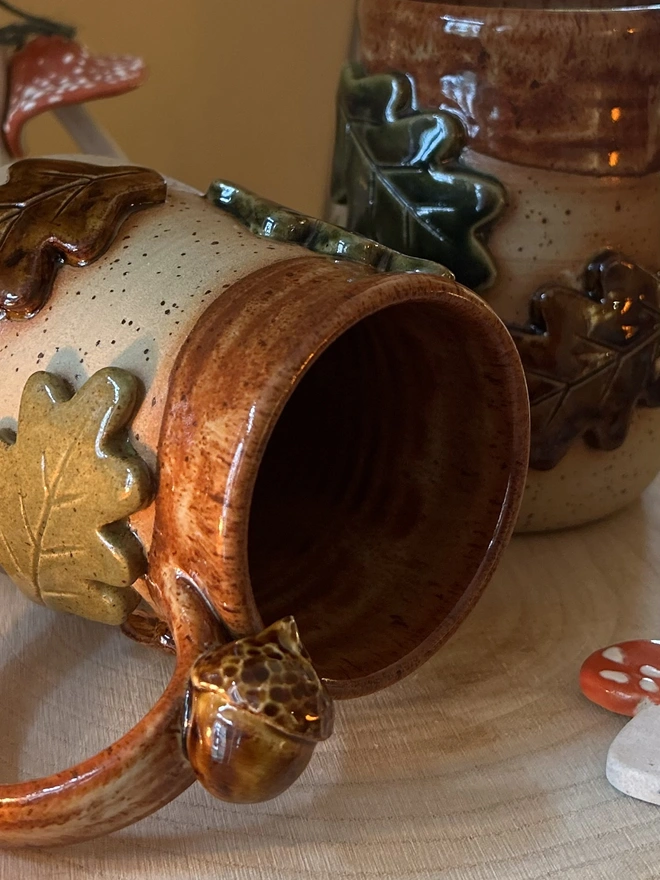 Ceramic Oak Leaf Mug