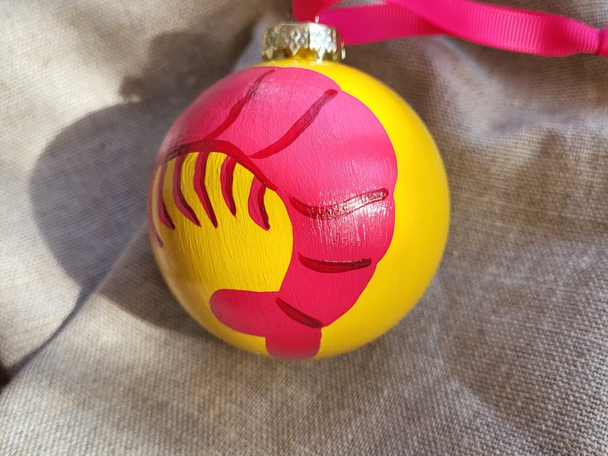 Hand Painted Prawn Bauble