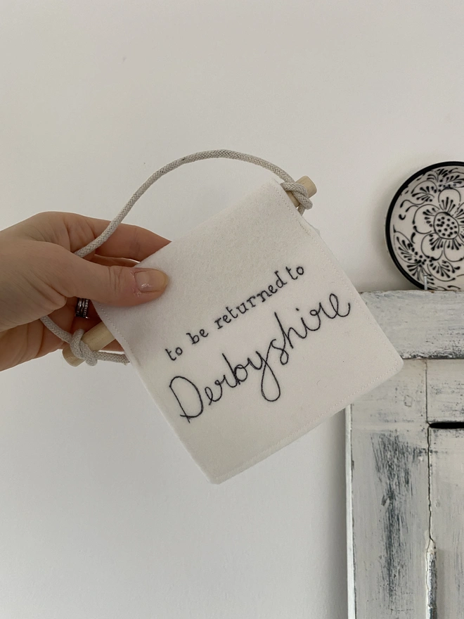 Mini Customised Embroidered Banner