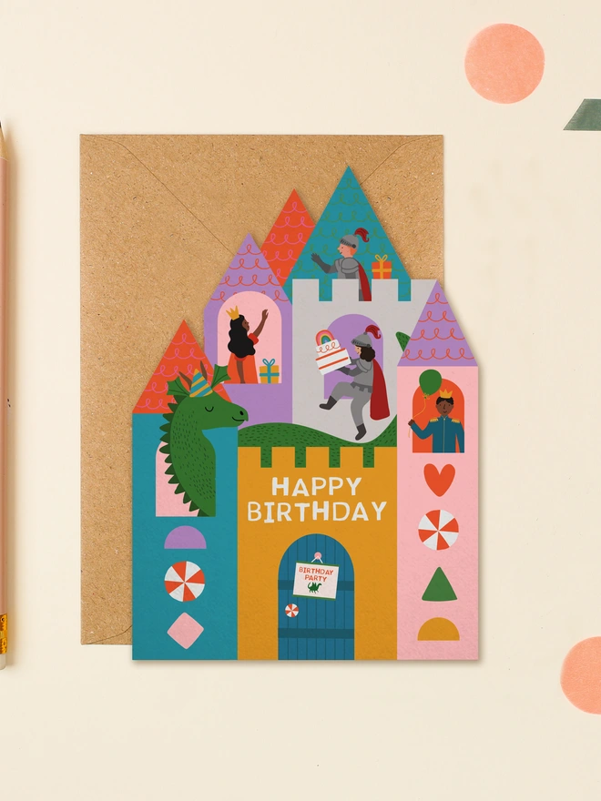 'Happy Birthday' Castle Card