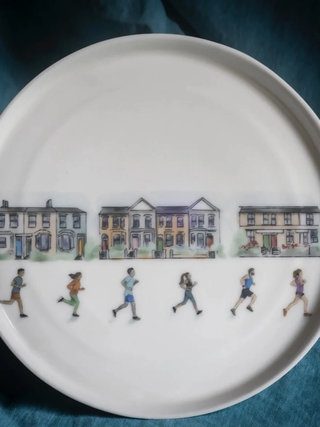 Personalised Runners Dinner Plate