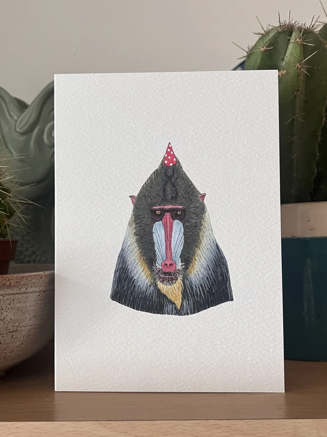 Party Baboon Card