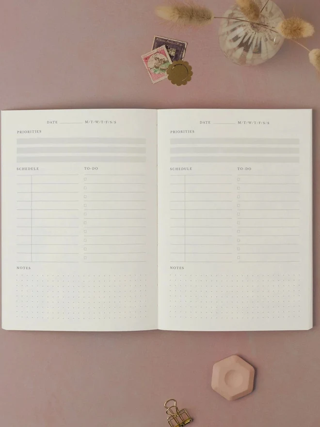 Colour Study Daily Planner open to show its planning pages