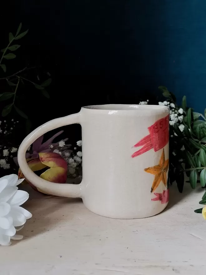Esmerelda fortune teller ceramic unique hand painted mug