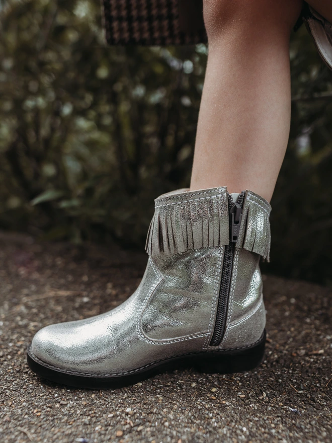 Pip and Henry Metallic Western Boot