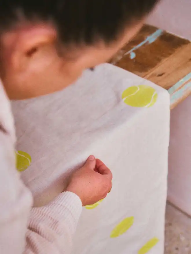 Tennis Ball Yellow Table Runner