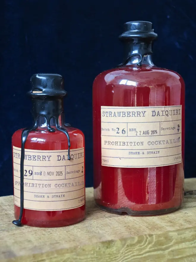 Strawberry Daiquiri Bottled Cocktails
