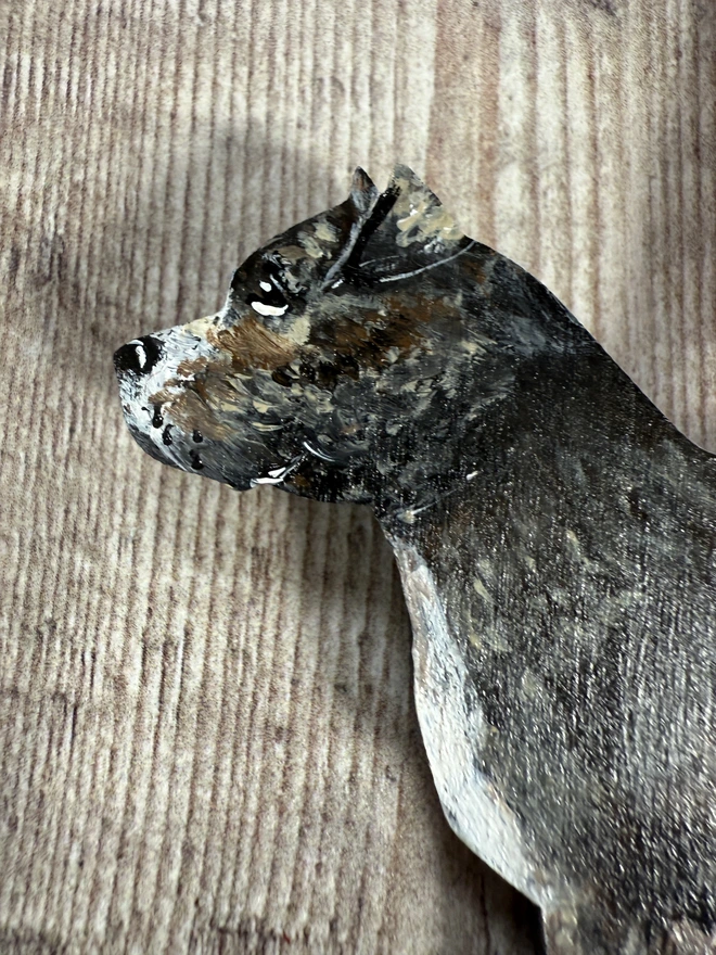 Brindle Staffy Christmas Ornament