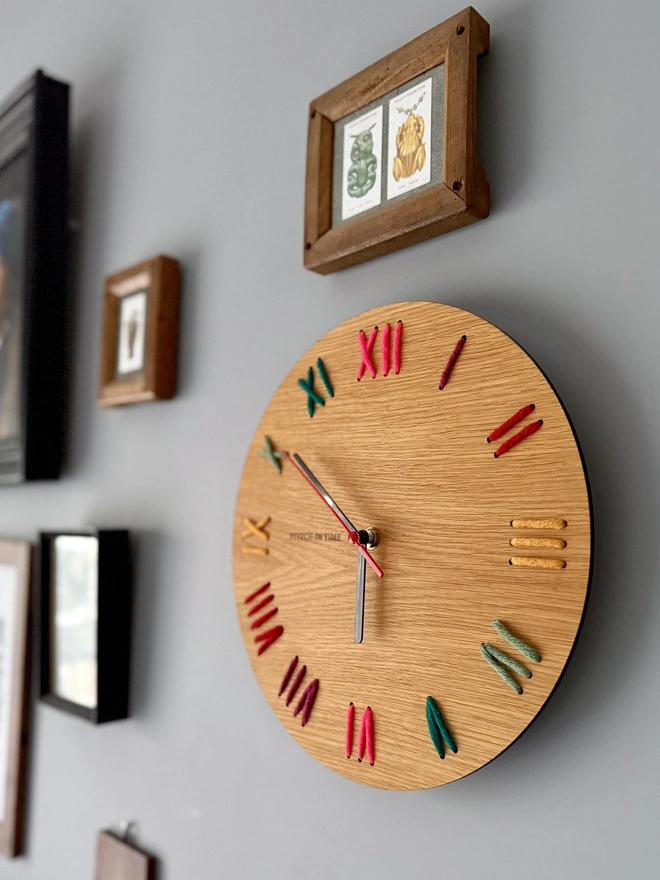 Multi Coloured Clock on the wall