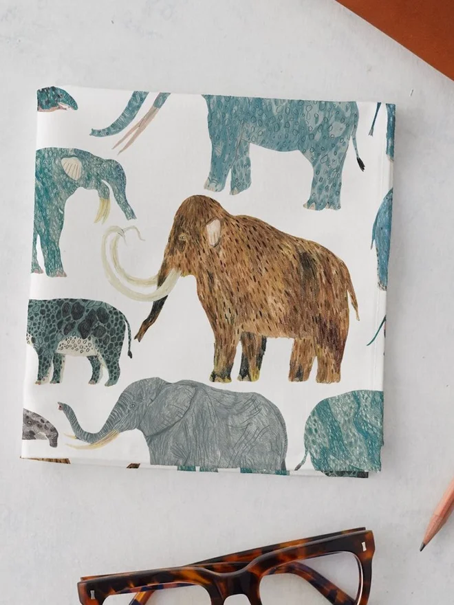 Extinct Elephants Handkerchief Pocket Square