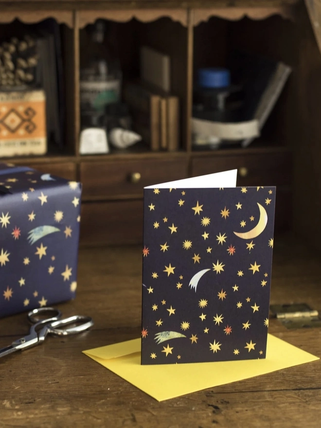 Personalised Starry Night Greetings Card