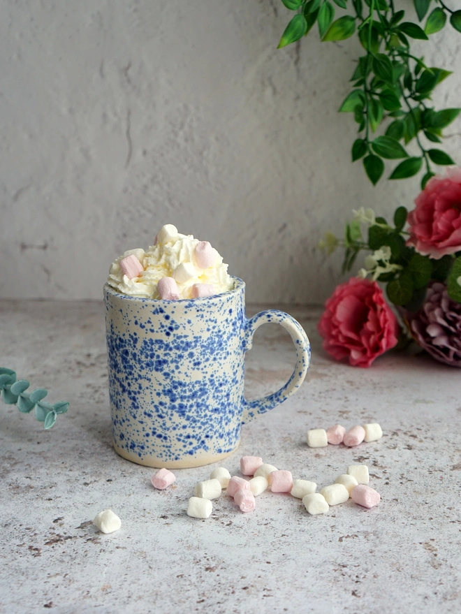 ceramic gifts for her, gifts for mum, gifts for sister, gifts for friend, gifts for girlfriend, gift for dad, ceramic gift for dad, gift for husband, gift for son, gift for teens, gifts for teenagers, gift for home, homeware gift, large mug, ceramic mug, pottery mug, blue mug, 