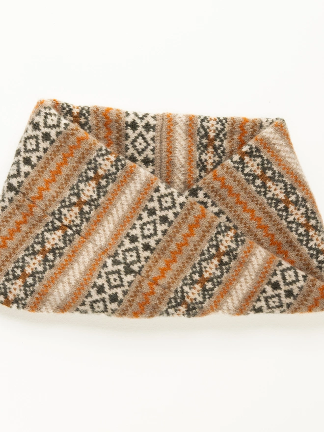 Brown, Green and Orange Neck Warmer