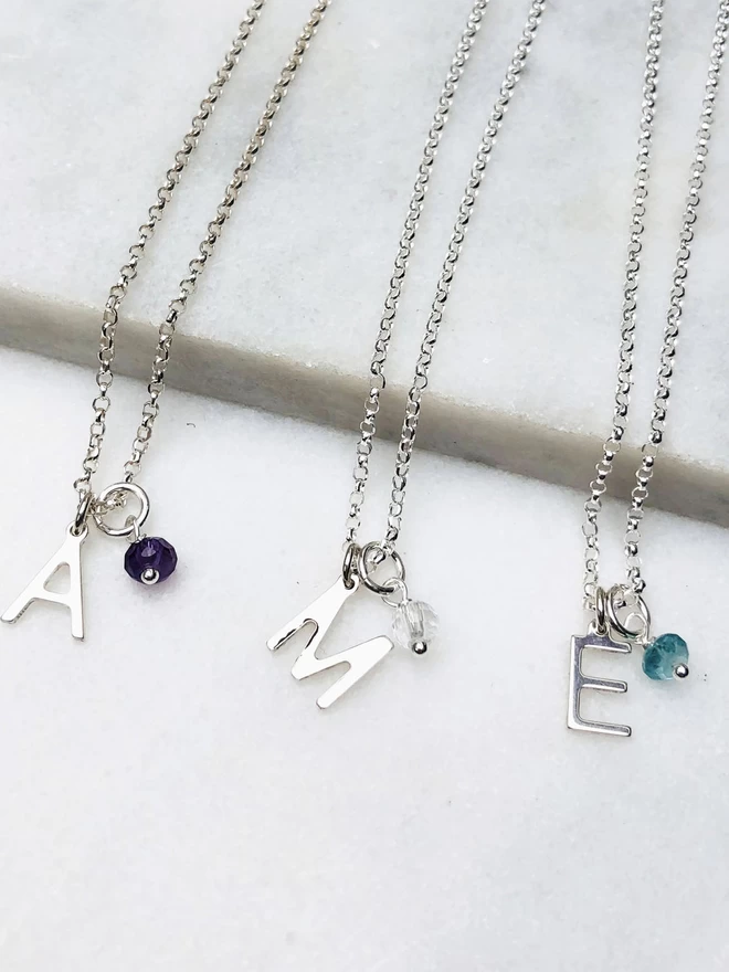 initials with birthstone