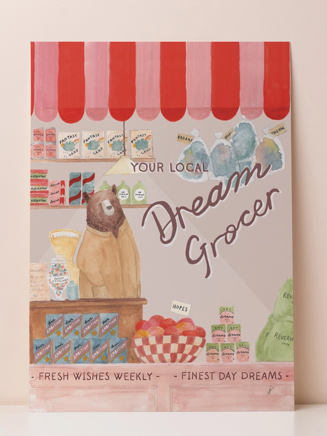 Dream Grocer Illustration Print