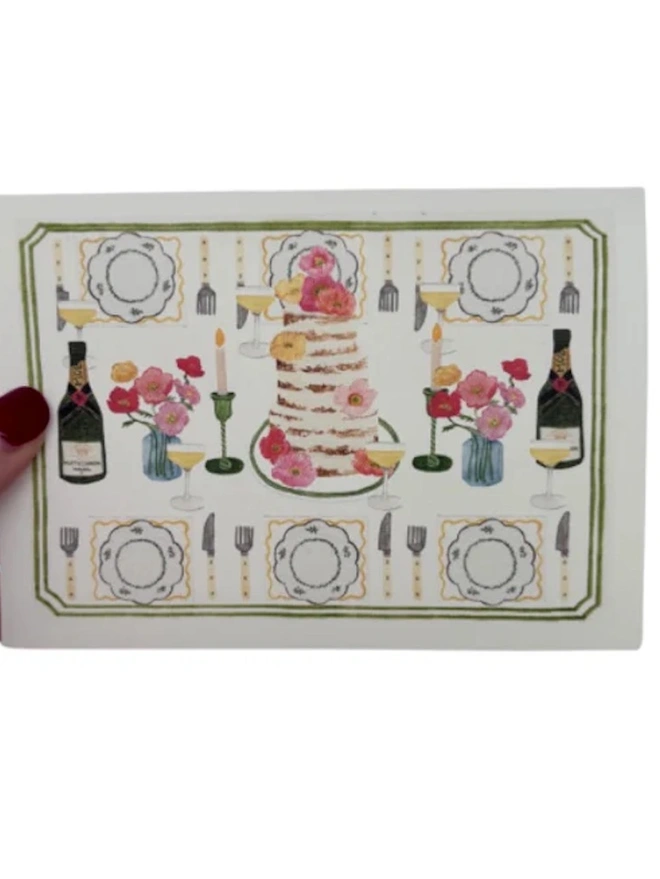 Wedding Day Green Greeting Card