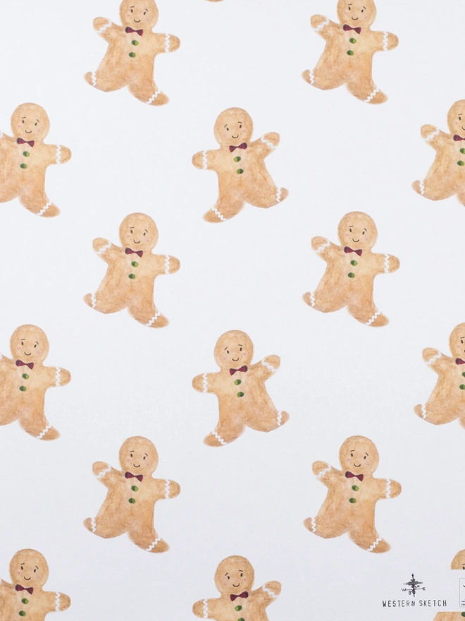 Gingerbread Man Gift Wrap 
