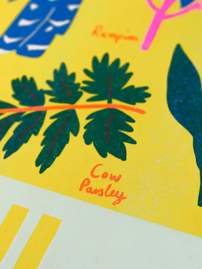 'April' Month Forage Print