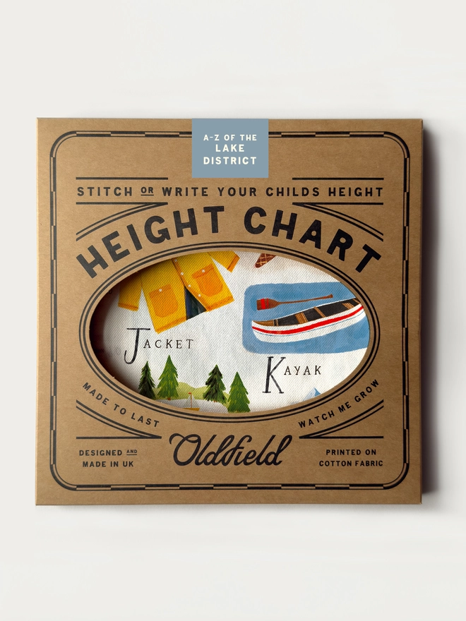 Lake District A-Z Height Chart Packaging
