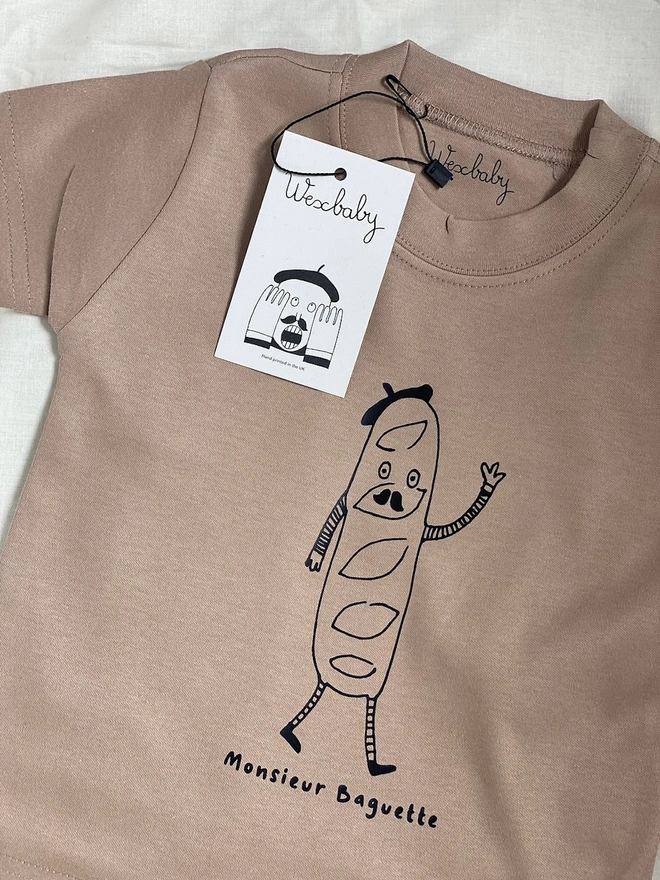 'Monsieur Baguette' Baby Tee