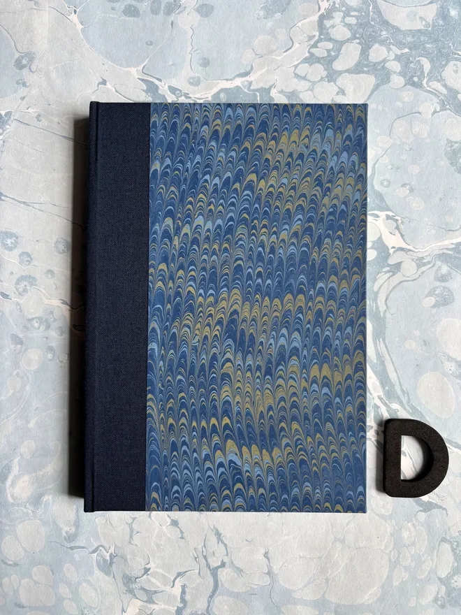 Hand-Marbled A5 Plain Journal D