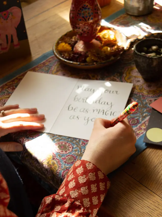 Personalised message for cards handwritten 