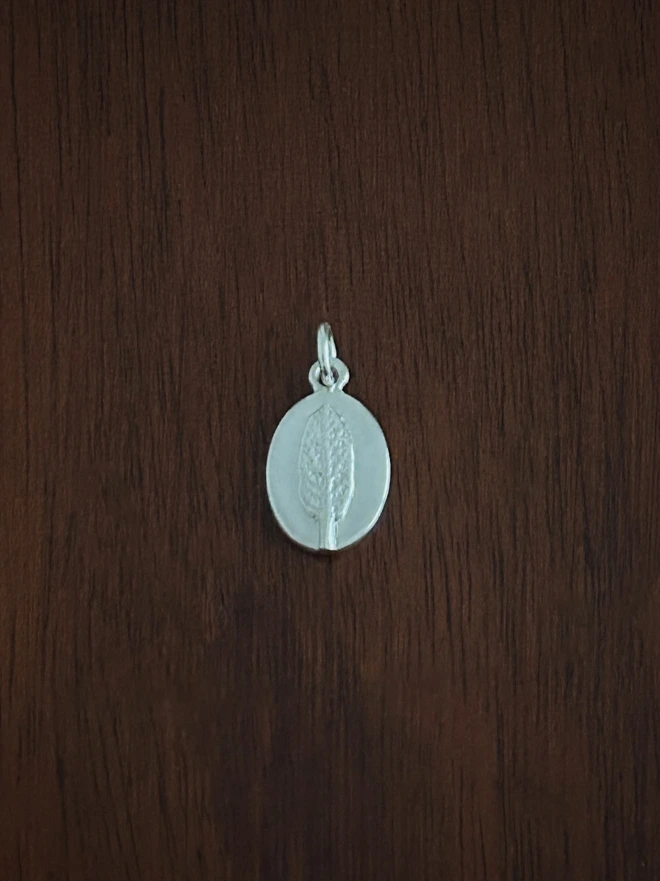 Sterling Silver Sage Medal Charm
