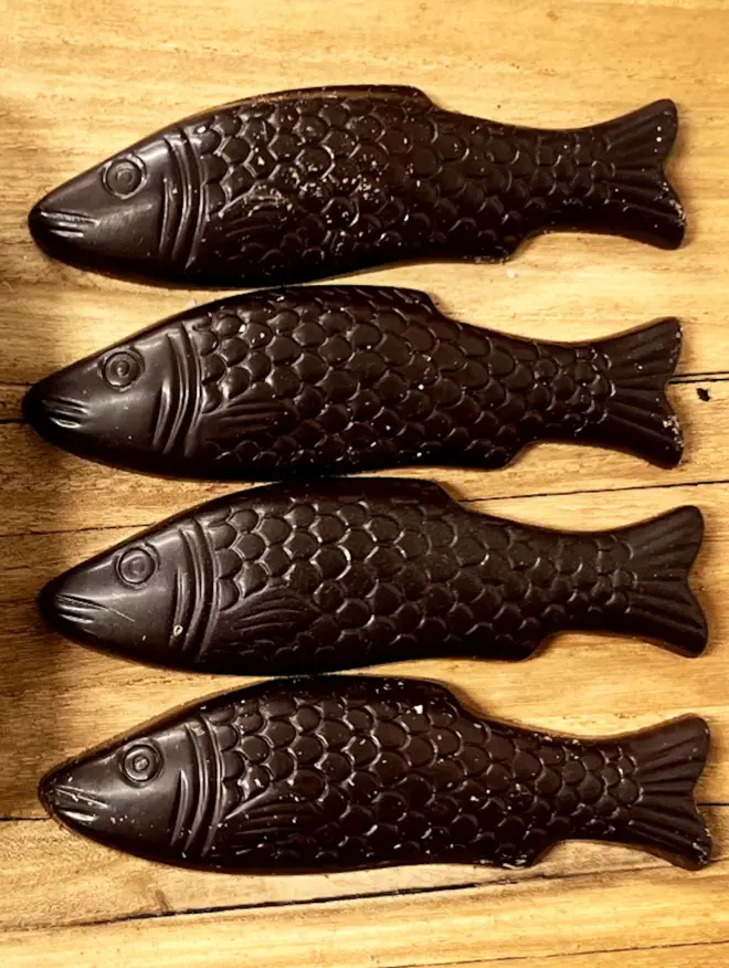 four chocolate sardines