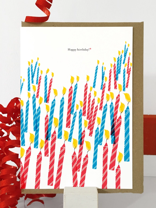 'Happy Birthday' 60th Birthday Candle Bunch Card 