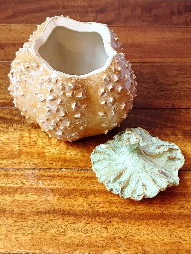 Pumpkin Jar Lidded Pot Halloween Decor