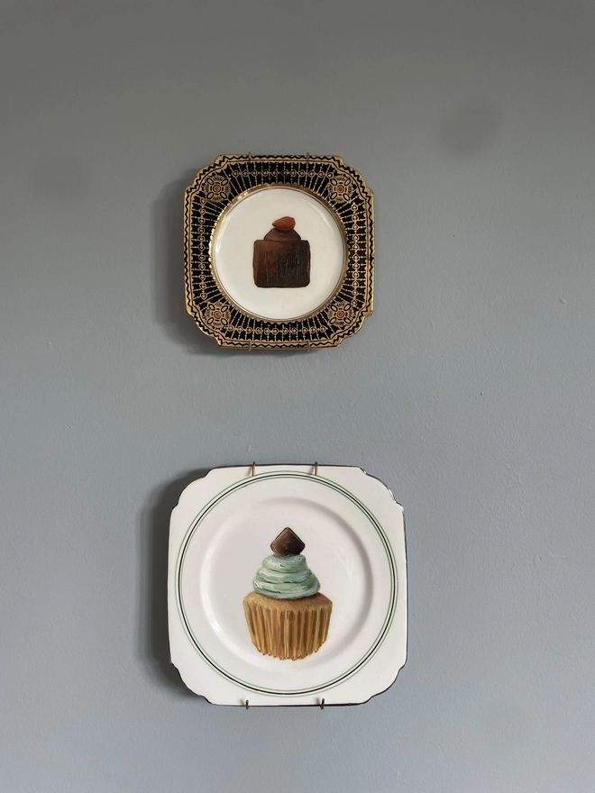 square plates on wall