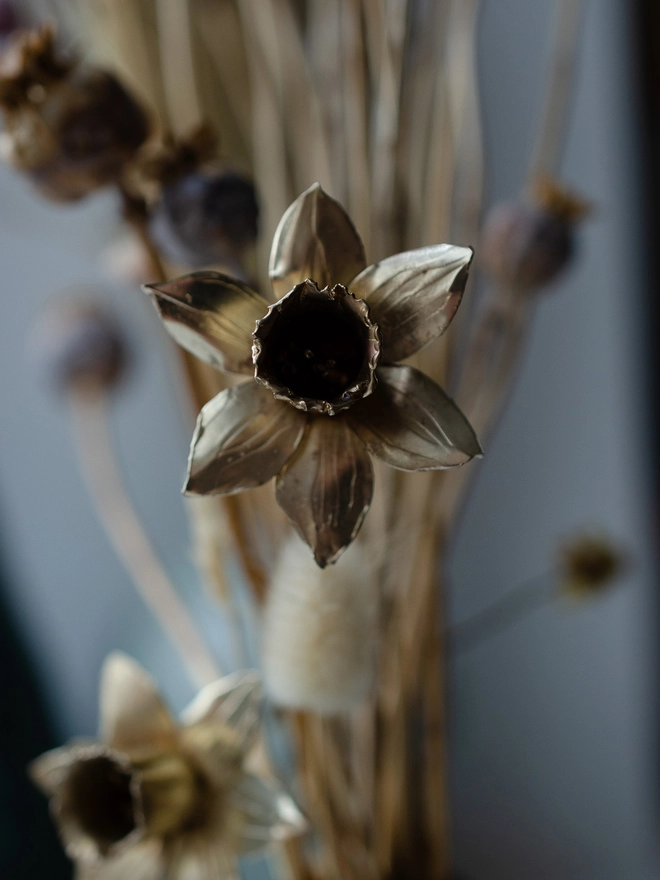 Handmade Brass Daffodil Stem By Ellenlou
