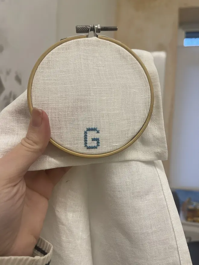 Personalised Cross-Stitch Initial Napkin