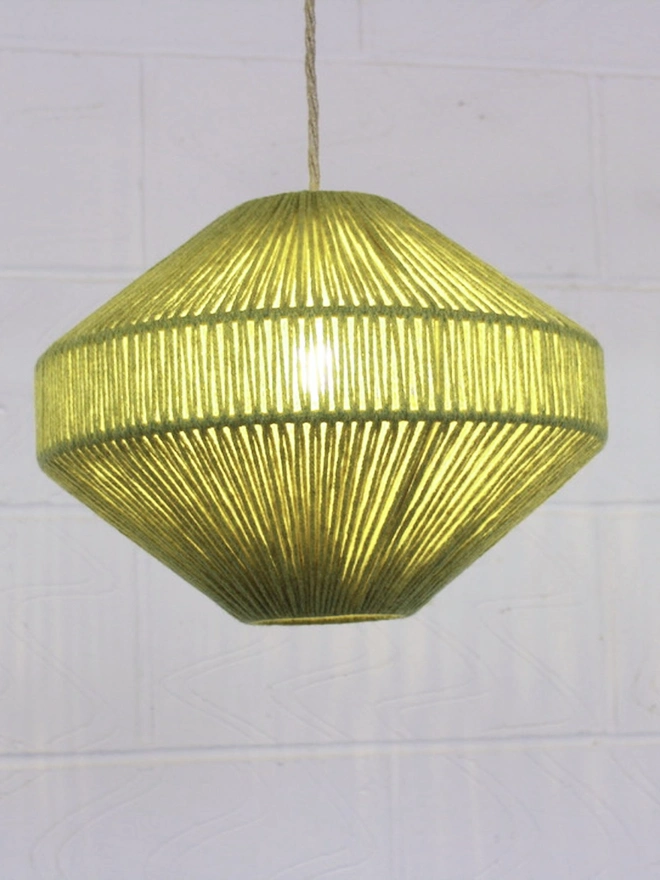 Small Capsule Pendant Lampshade Calypso Green