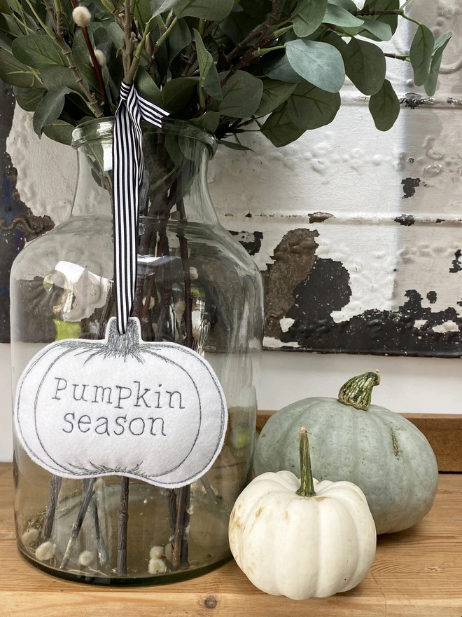 Pumpkin Decoration on vase