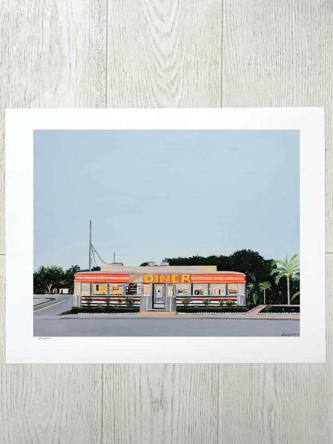 Miami Diner Fine Art Print