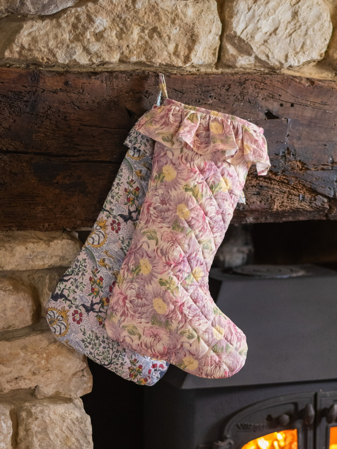 Connie Bloom print Christmas stocking