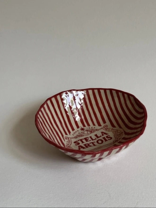'Stella' Small Bowl, a small ceramic bowl sitting above a plan white surface