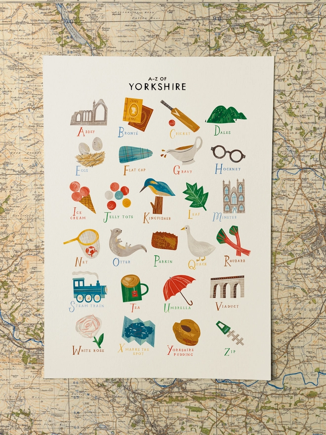 A-Z Yorkshire Print