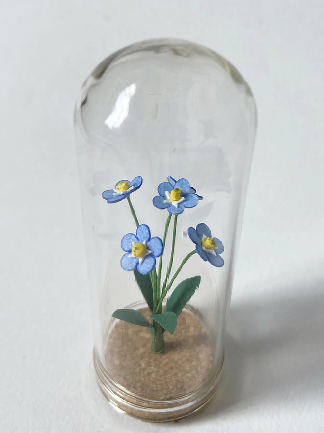 Handmade Mini Forget-me-not Dome