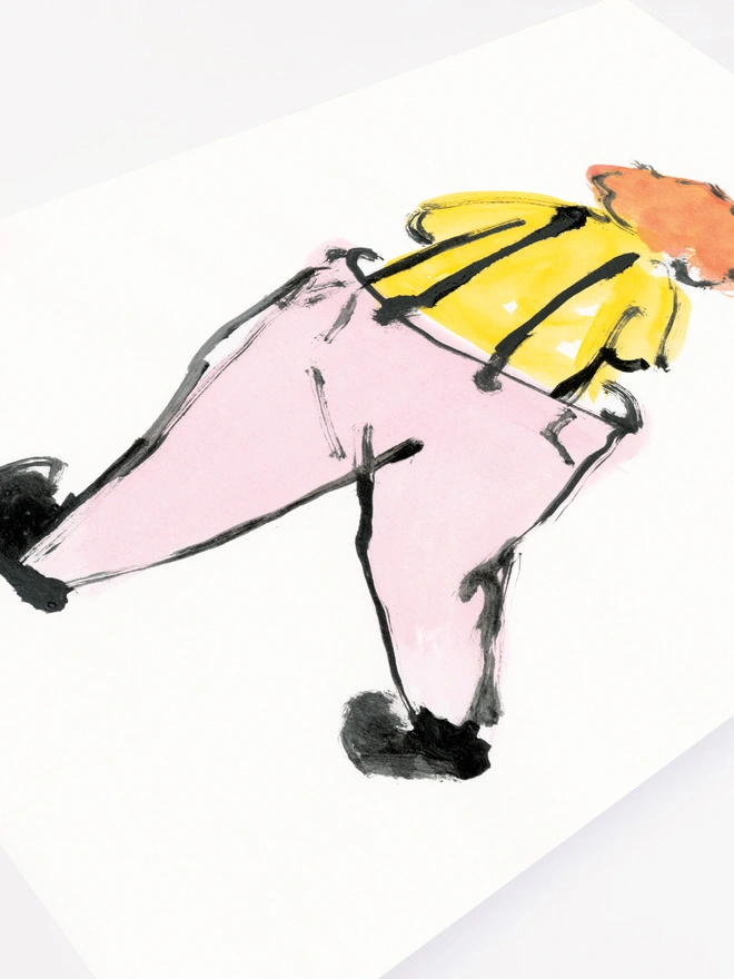 Clown print flat lay