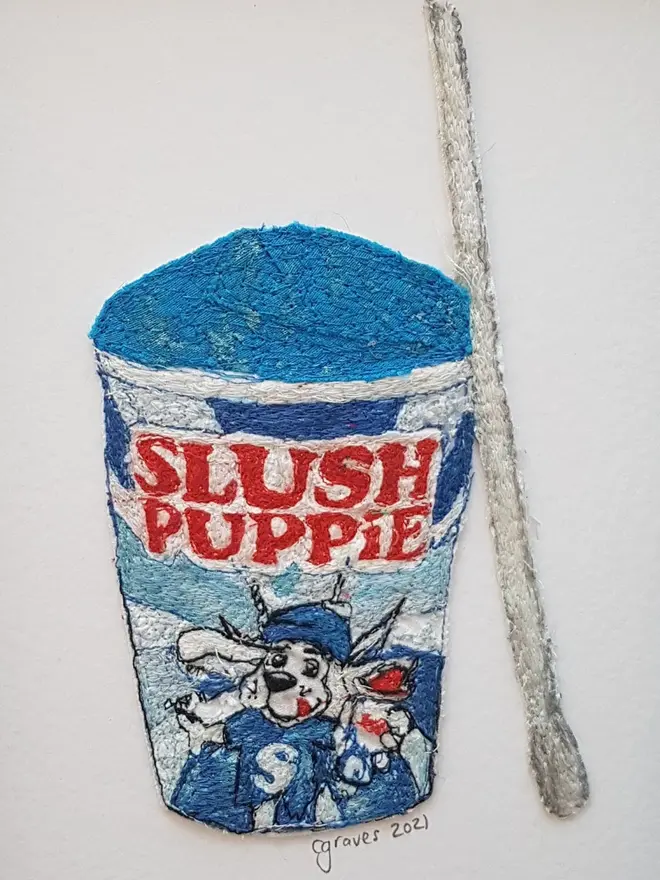 Slush Puppy Embroidery Wall Art