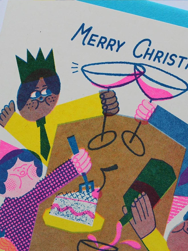 'Christmas Dinner' A6 Riso Christmas Card