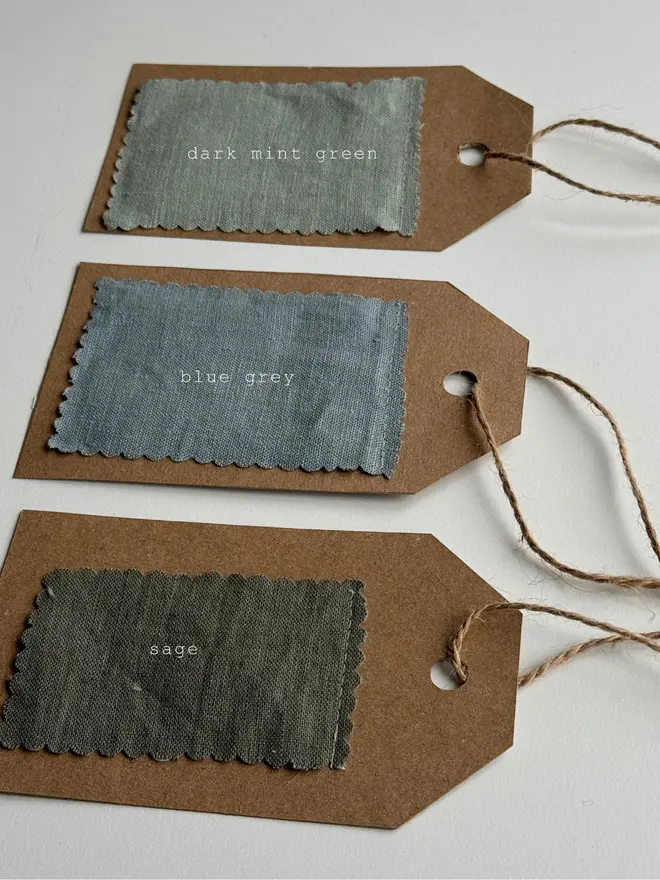Linen Name Banner.  A selection of linen colours